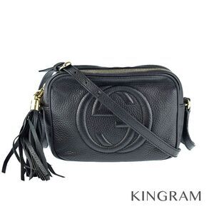 Gucci Soho Disco Bag Fringe Shoulder Black Leather